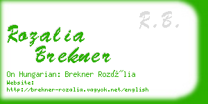 rozalia brekner business card